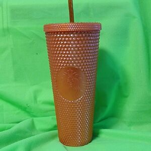 Starbucks Orange Studded Tumbler/never used